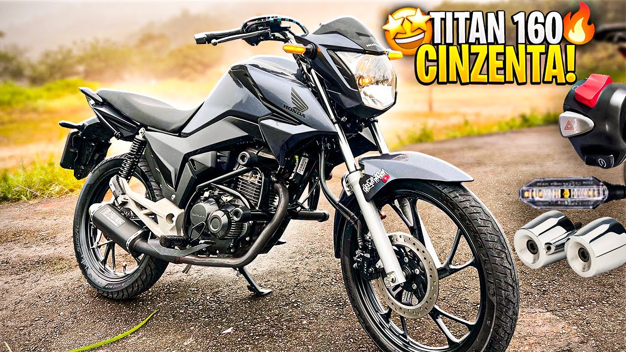 DEIXANDO NO MODELO ESSA TITAN 160 2024 CINZENTA 🤩