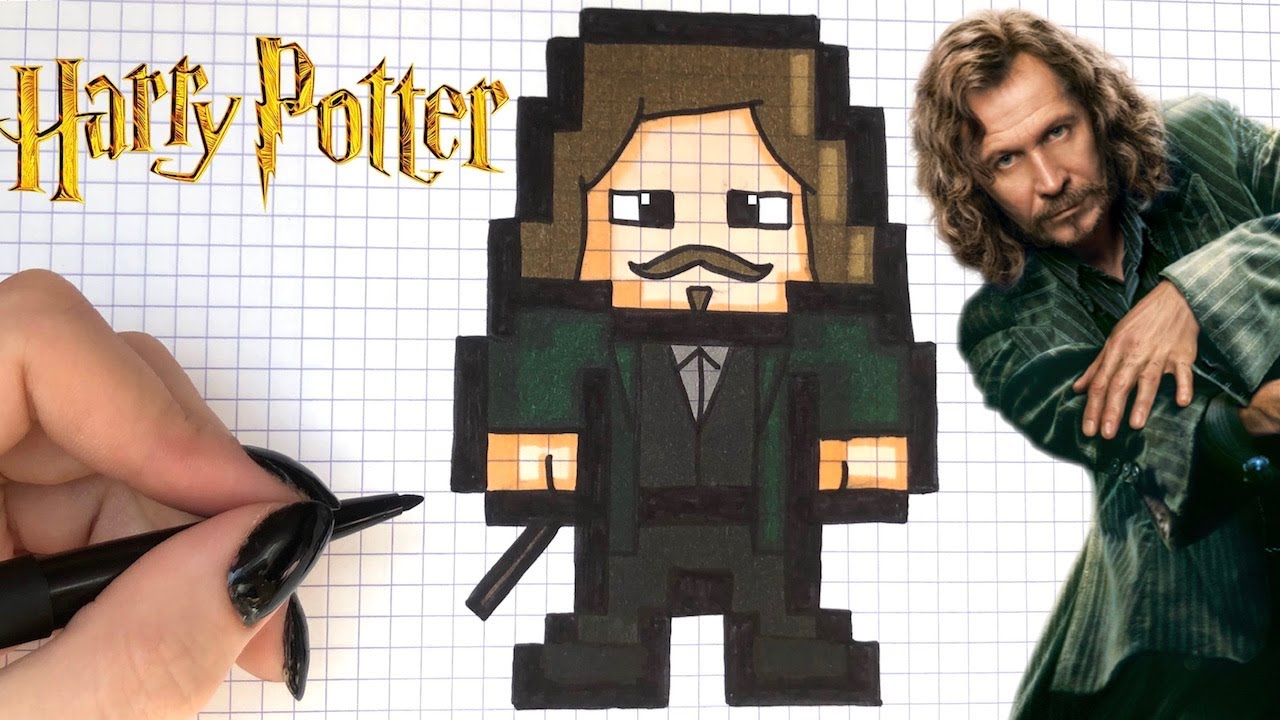 TUTO DESSIN CYRIUS BLACK PIXEL ART HARRY POTTER