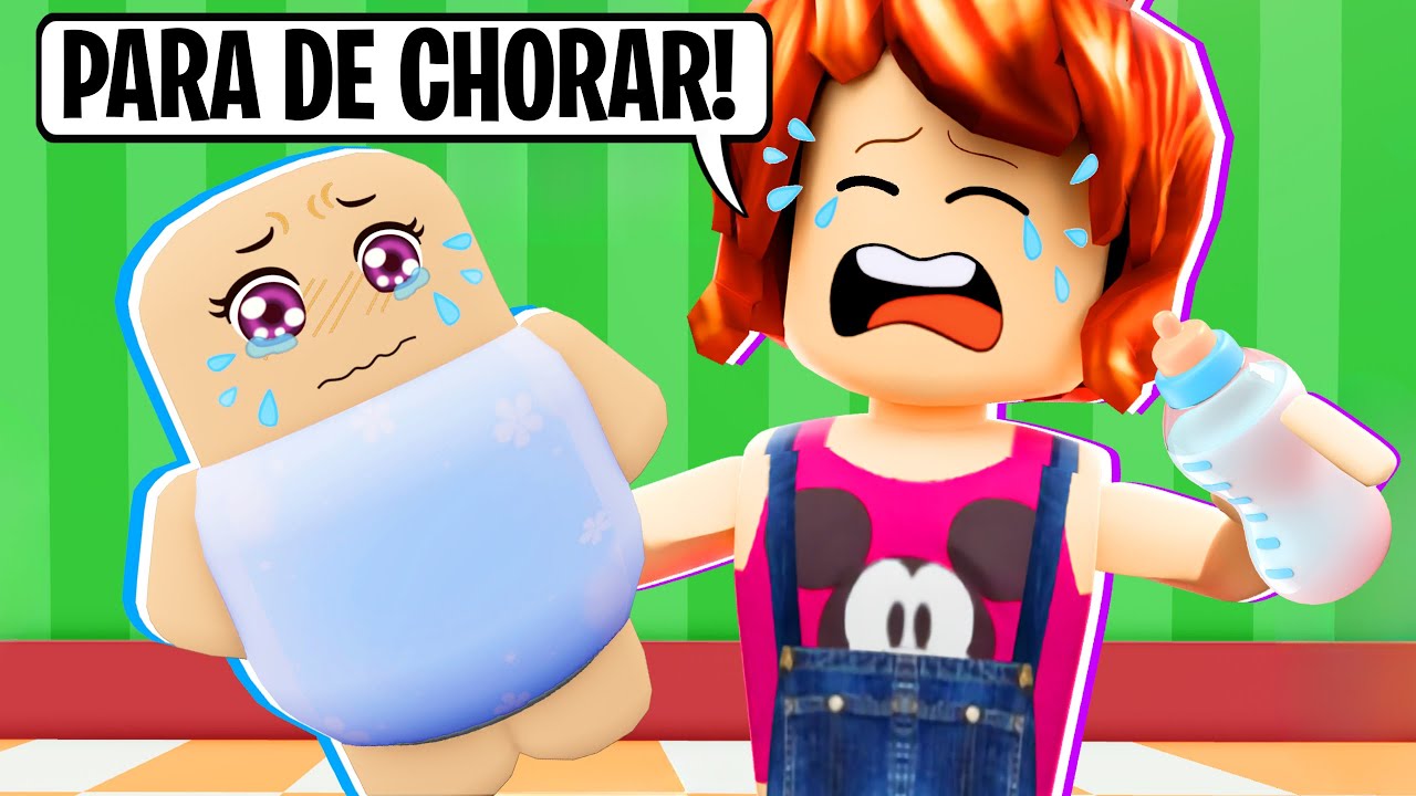 VIREI BABÁ POR 1 DIA NO ROBLOX! (Please Stop Crying)