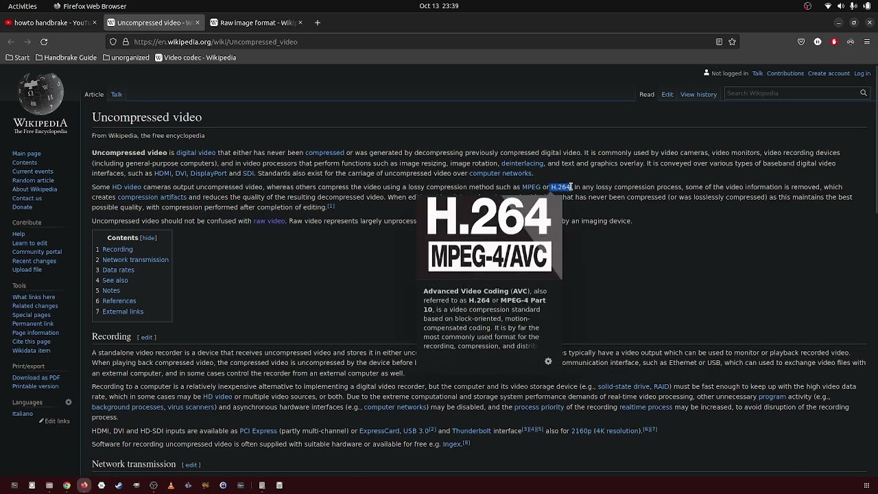 38 what is uncompressed video?