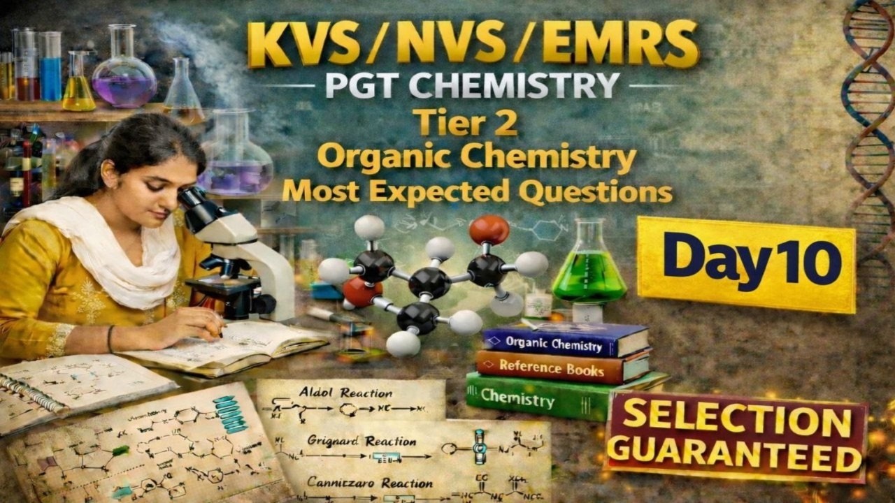 DAY - 10 | Most Expected Organic Chemistry Questions 🔥 | KVS/NVS/EMRS PGT CHEMISTRY Tier-2 2026