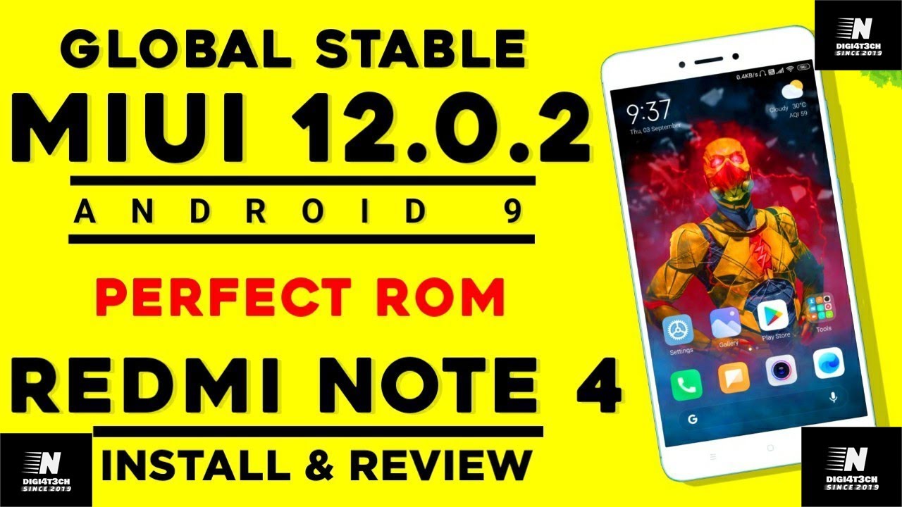 How To |Install| |MIUI12| |Android 9 Pie| |Rom| |Redmi Note 4| |Mido| By |DIGI4T3CH|