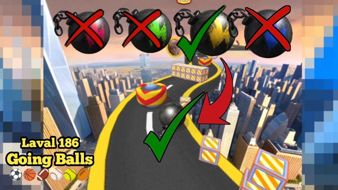 🏈Going Balls ; Super Speed Run Hard Walkthrough | Level 186 || los game || Arbaz Guru Gaming |