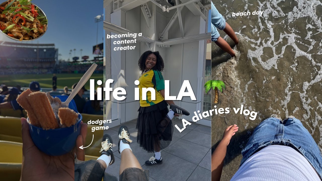 LA diaries 💌  becoming an influencer, dodgers game, & beach day 🌴