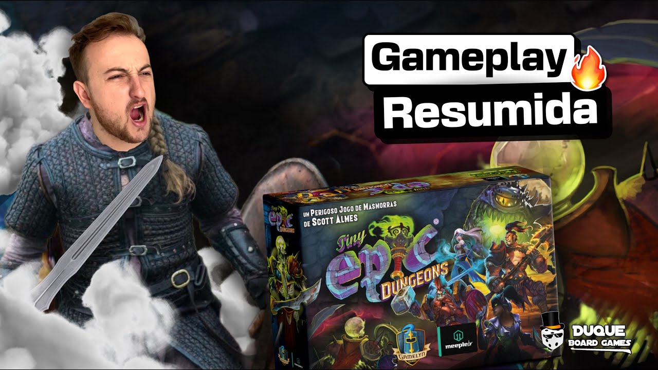 TINY EPIC DUNGEONS - Gameplay resumida em 10 minutos!