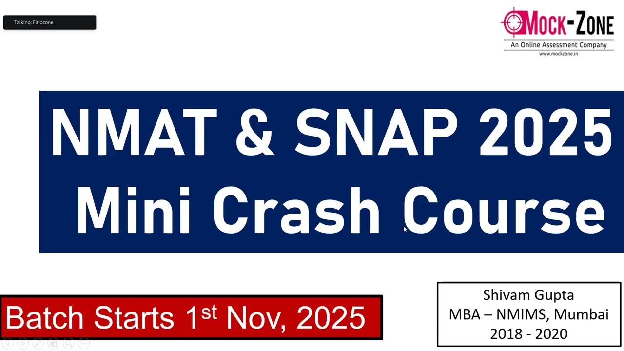 Мини-курс NMAT / SNAP 2025 стартует 1 ноября 2025 г. || Шивам Гупта || Зона экспериментов