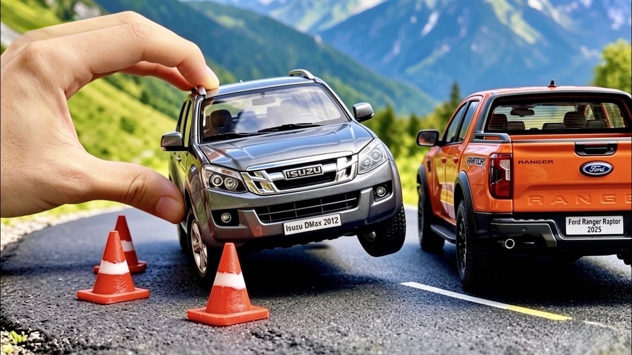 Ultimate Pick-Up Trucks | 1:18 Isuzu D-Max | Ford Ranger | Realistic Diorama Review | Diecast Cars
