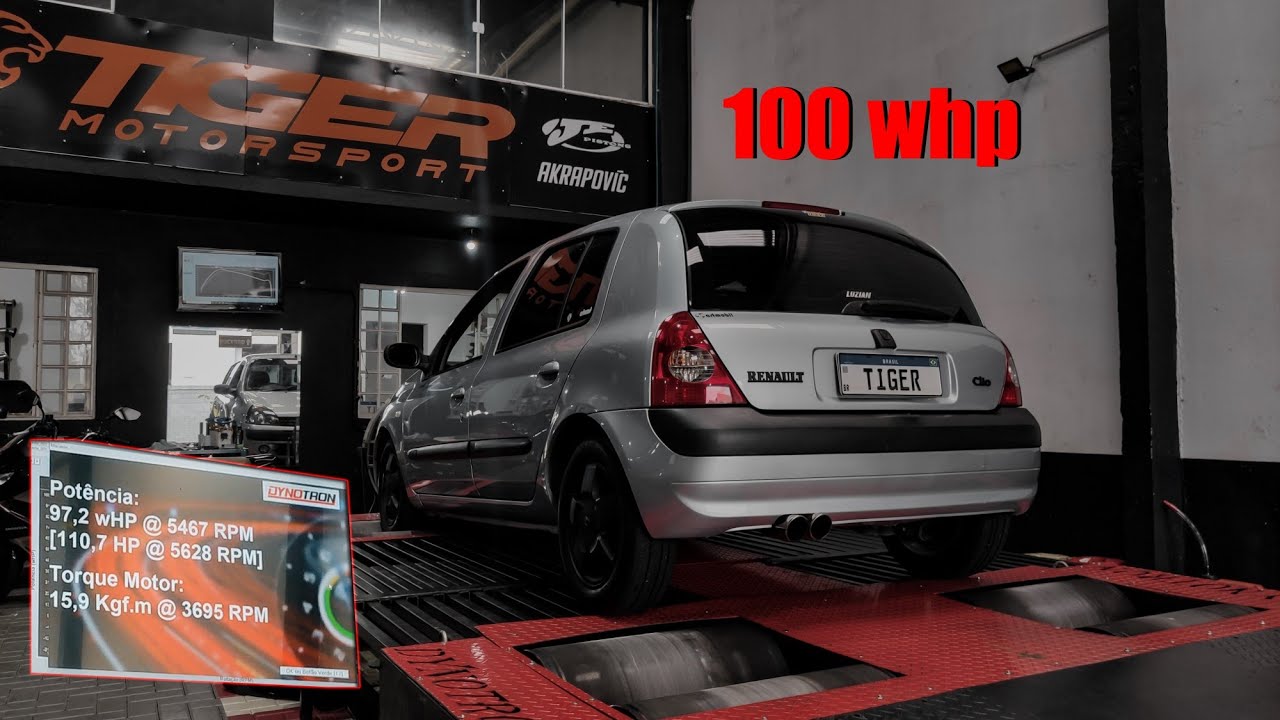 Renault Clio 1.6 16v no DINAMÔMETRO (97whp)