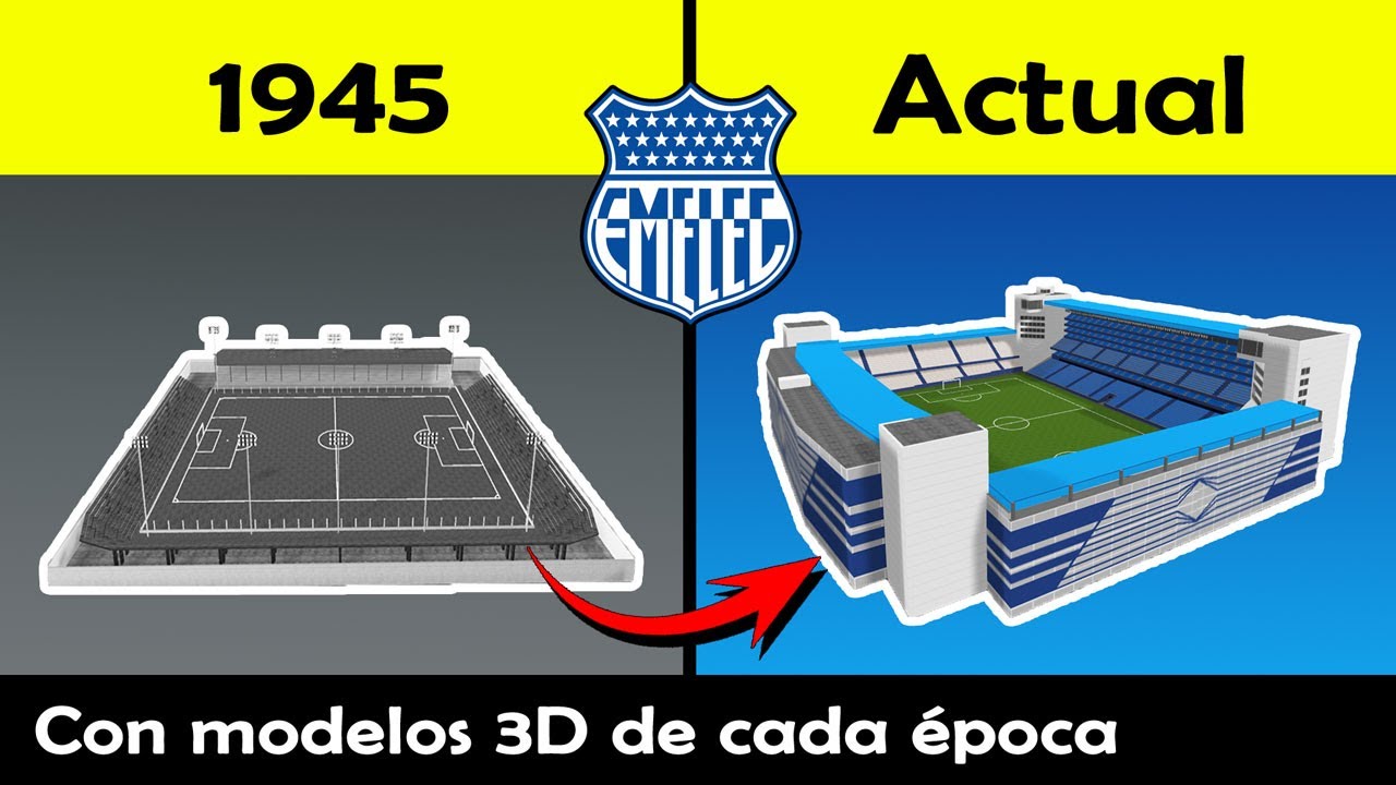Las reformas e historia del Estadio George Capwell con Modelos 3D de 1945 a la actualidad