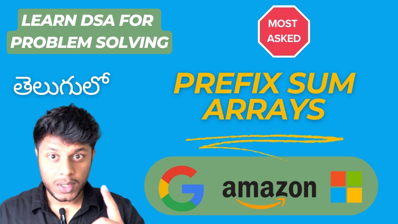 Prefix Sum Arrays| Problem Solving| Subarrays | Bharath Chandra
