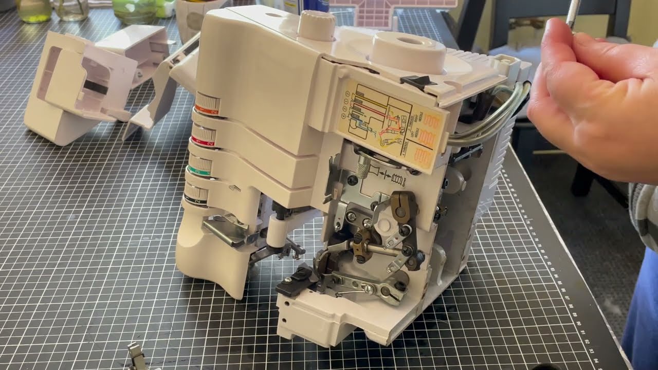 Overlock abbauen und reinigen Ölen zusammenbauen ausprobieren #overlockmachine
