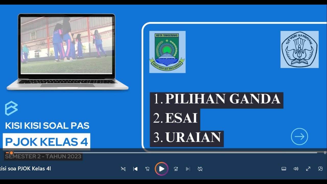 PAS PJOK KELAS 4 SEMESTER 2 TAHUN 2023