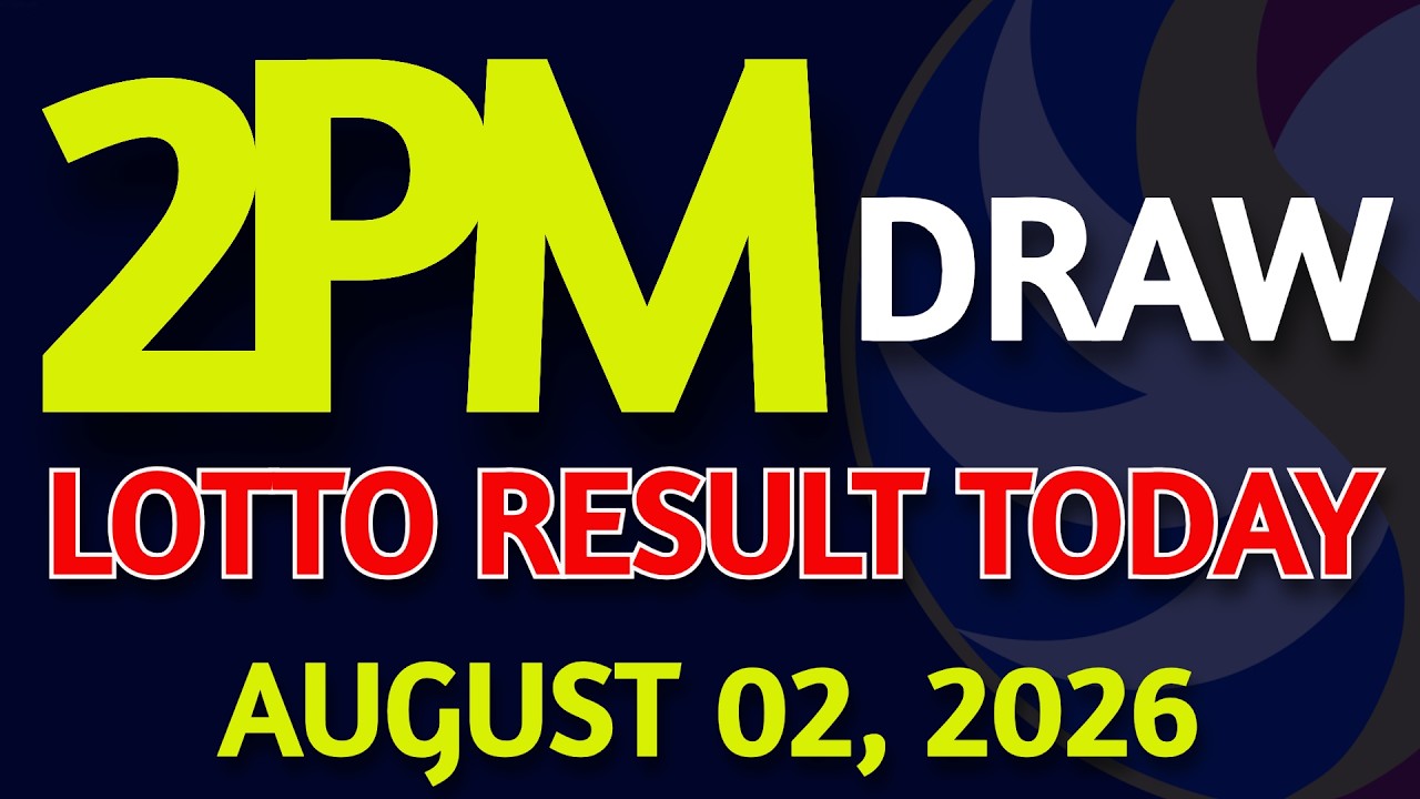 2pm Lotto Result Today August 02, 2026 Swertres Ez2 PCSO