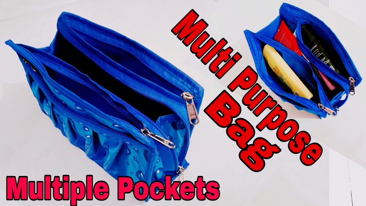 DIY: Multi Purpose Organizer, Cosmetics Bag With Multi Pockets Tutorial By Anamika Mishra...