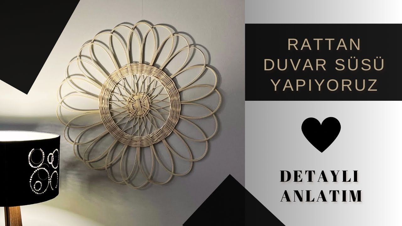 #Rattan Büyük Duvar Süsü Yapıyoruz(DETAYLI ANLATIM) #rattan #rattanduvarsüsü #rattanpapatya #keşfet