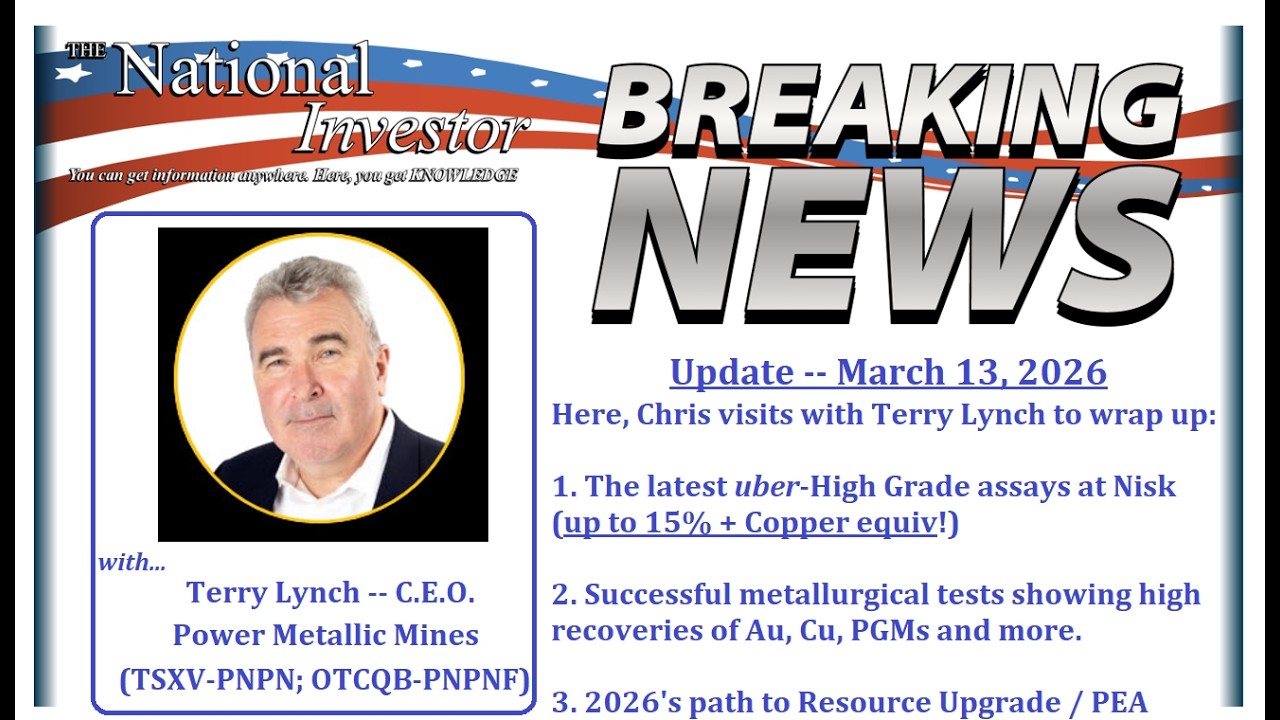 Обновленная информация по акциям Power Metallic Mines (TSXV-PNPN; OTCQB-PNPNF) &mdash; 13 марта 2026 г.