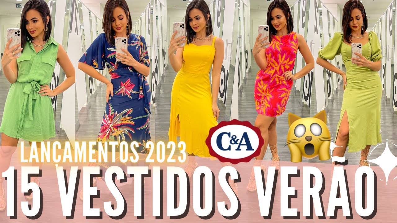 15 VESTIDOS LANÇAMENTOS VERÃO C&A 👗🙀☀️| Provando tendências de vestidos Primavera Verão 2023