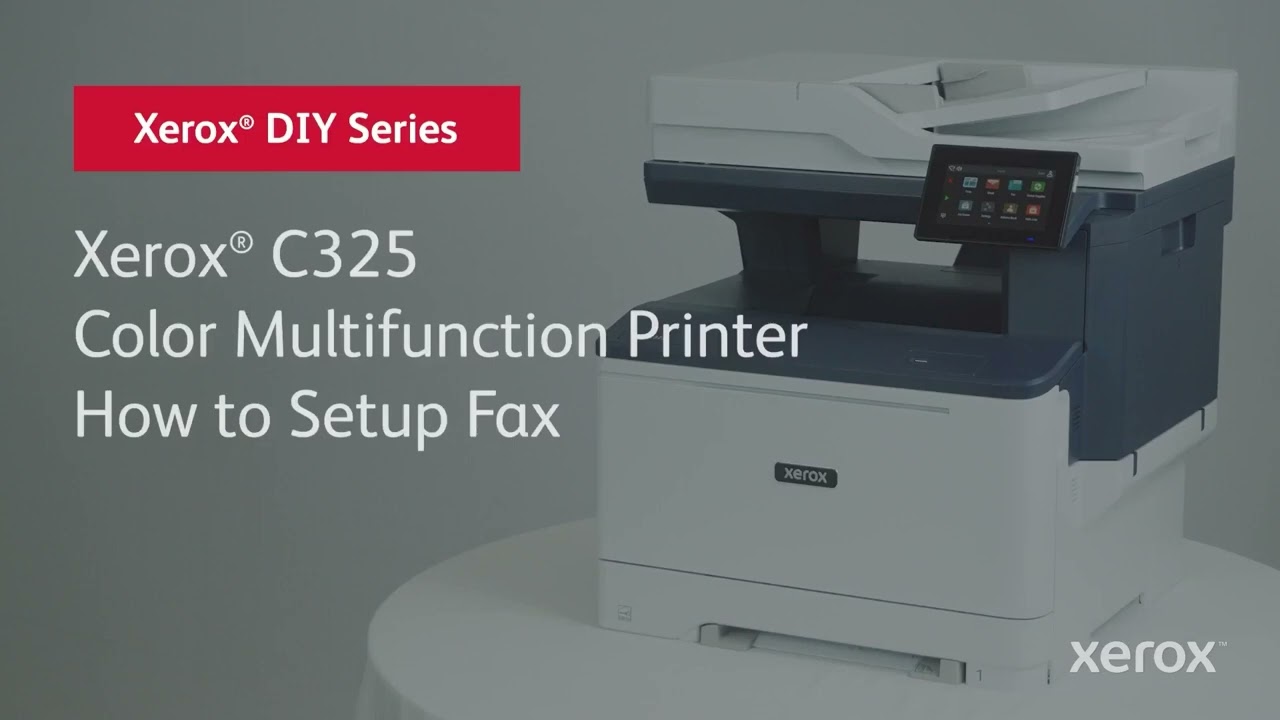 Xerox&reg; C325 Color Multifunction Printer Power On and Setup