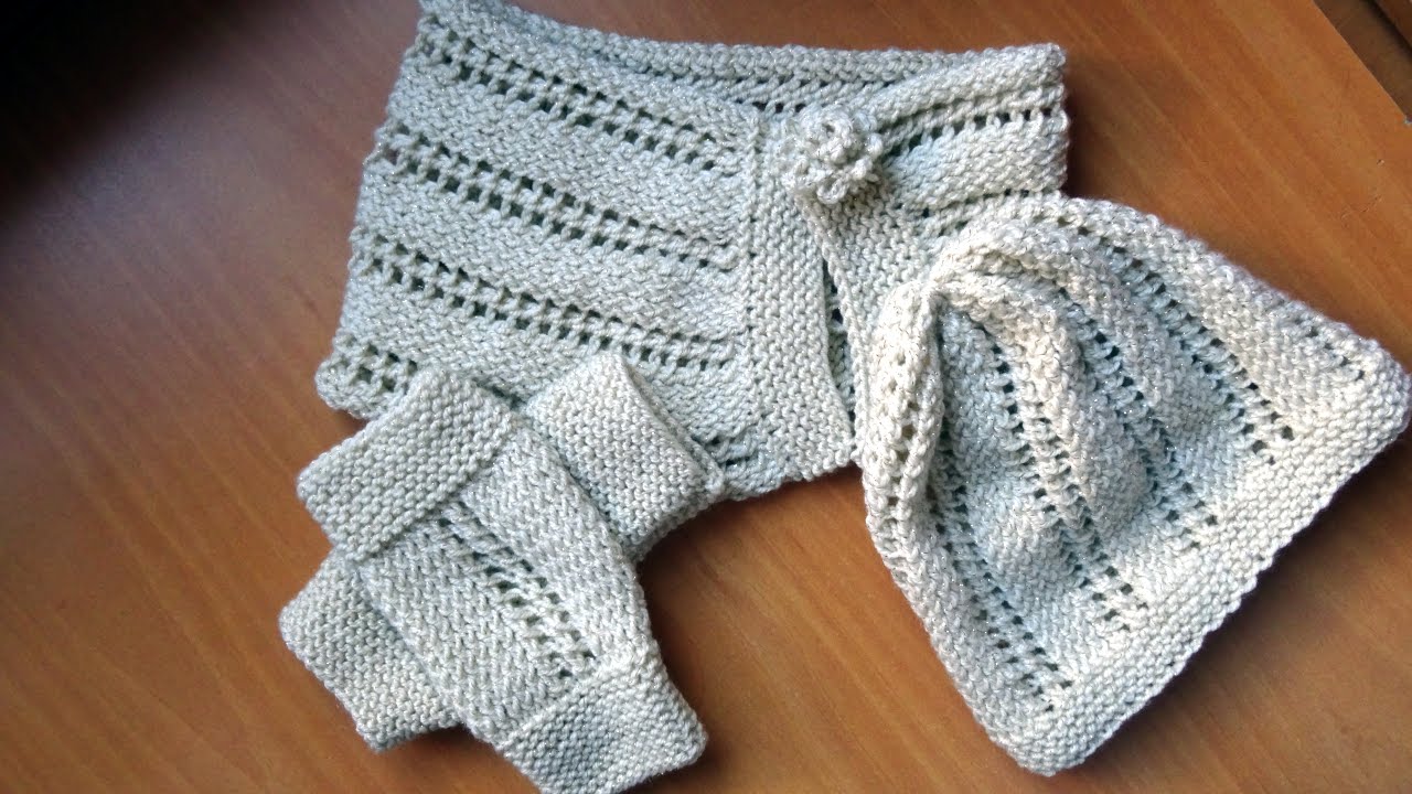 Štrikane rukavice, kapa i šal (Gloves, Hat & Scarf Set)