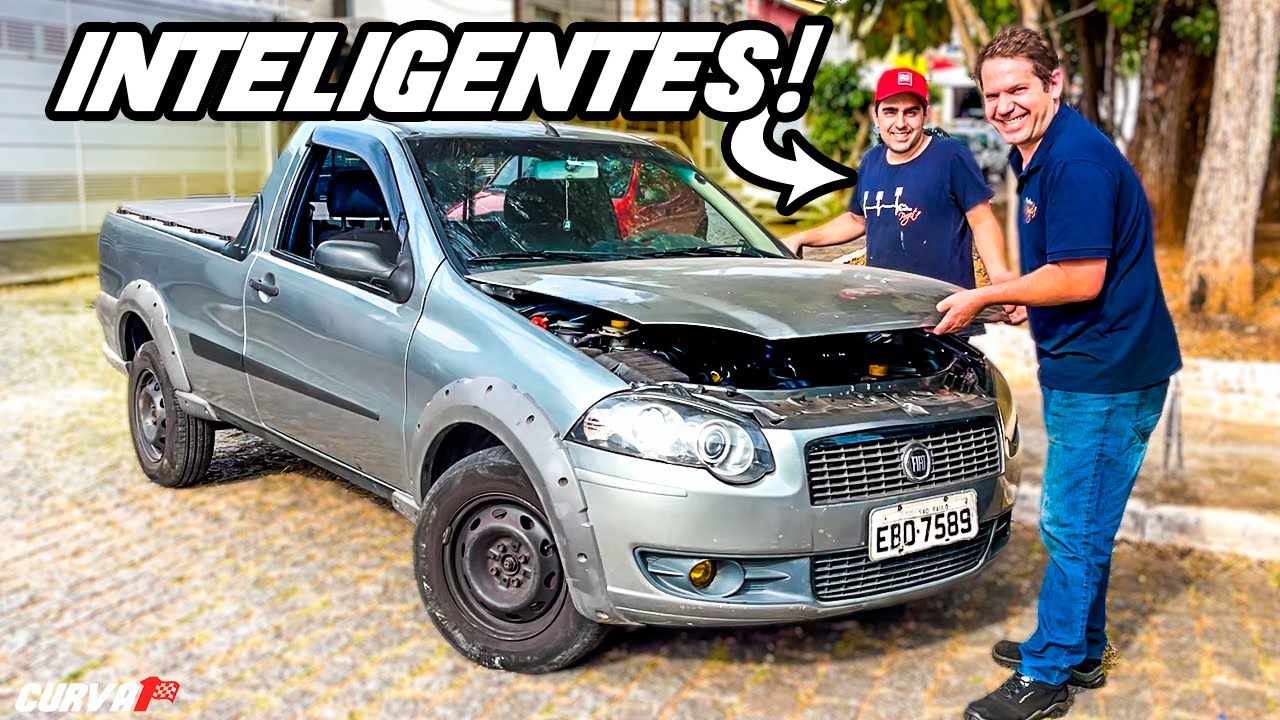 OLHA O QUE ELES FIZERAM NO MOTOR DESSA FIAT STRADA DA FIRMA!! 😱