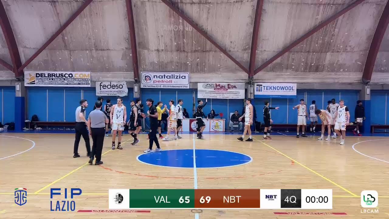 Diretta FIP Lazio - Serie C : VIRTUS VALMONTONE vs NBT LATINA.