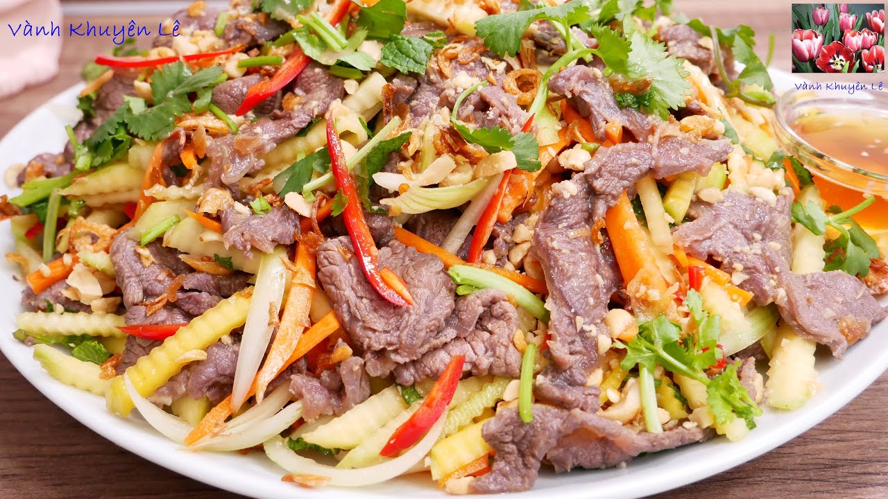 Nhà Có Tiệc Mình Trộn Gỏi Cách Này. Gỏi Bò Thơm Giòn Để Lâu Không Bị Ra Nước, Beef Salad Vanh Khuyen