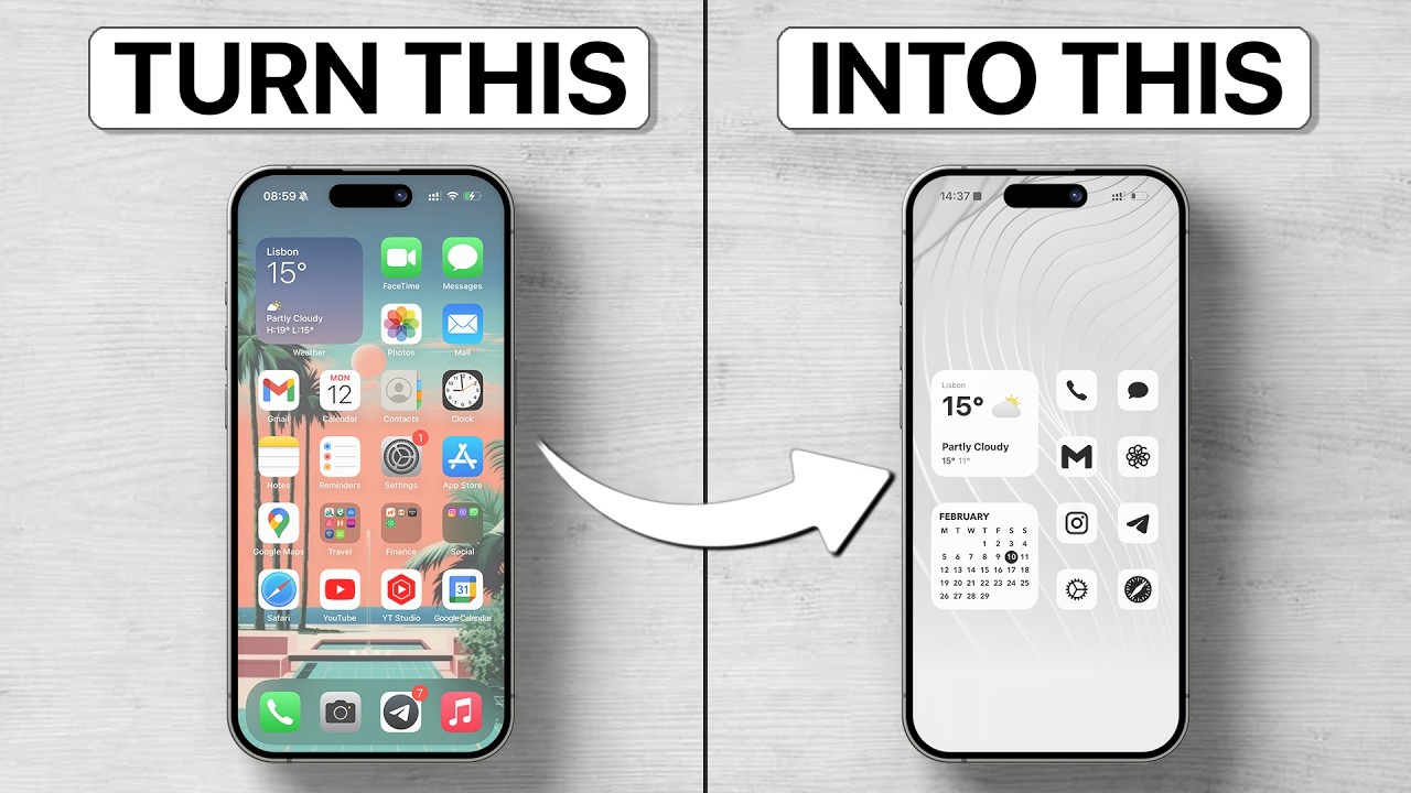 Clean & Minimalist iPhone Setup for Productivity and Aesthetics (iOS 17 & iOS 18)