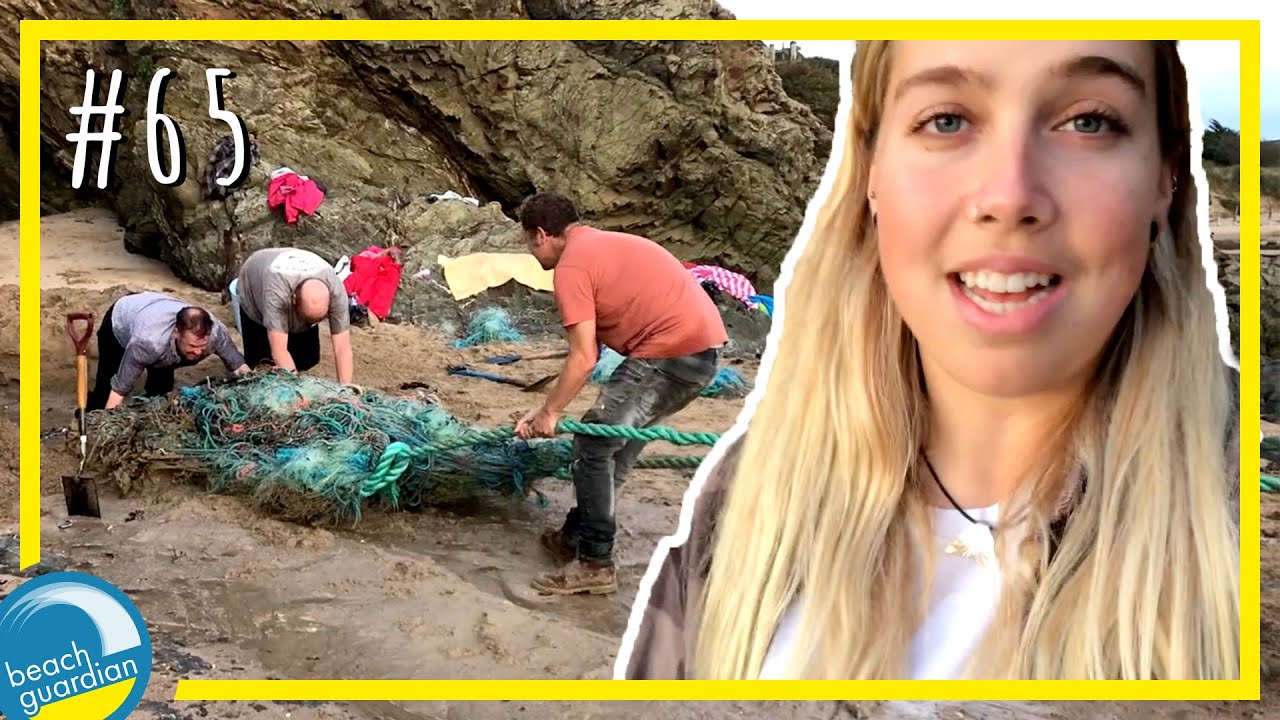 The GHOST FISHING GEAR problem EXPLAINED! Beach clean up & net recovery in Cornwall!