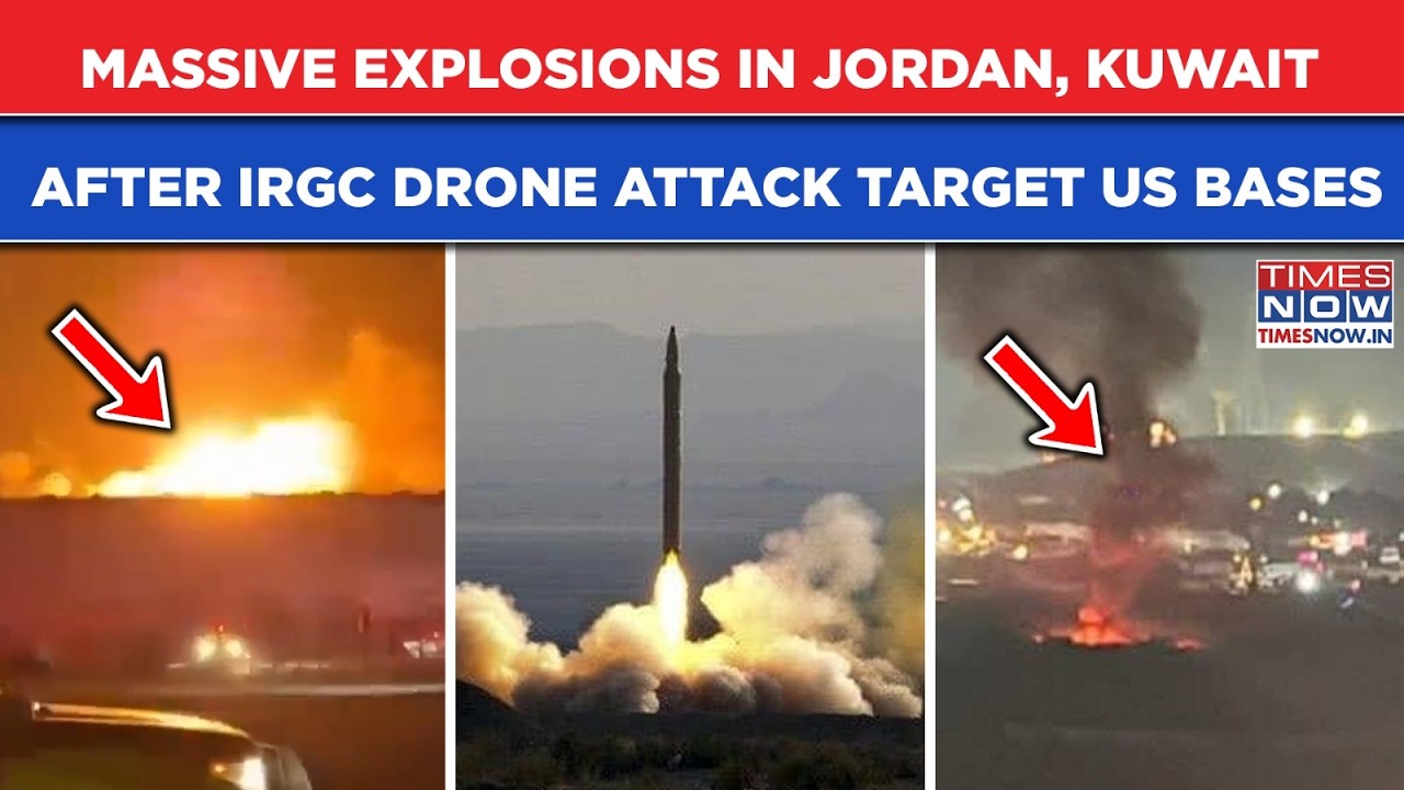 Iran Revenge Blitz: Explosions As IRGC Drones Hit Jordan, Kuwait| US Military Bases Under Big Attack