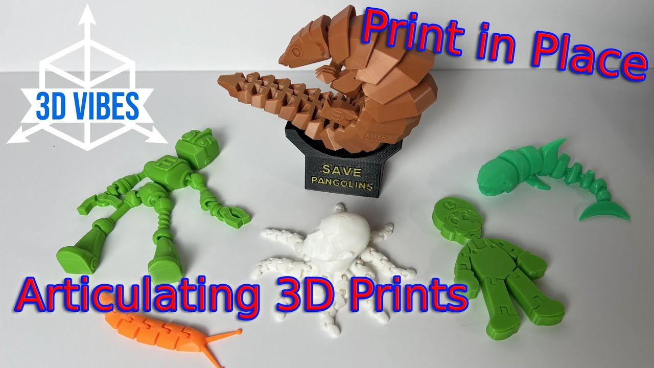 Print in Place Articulating 3D Prints - Quick Show and Tell