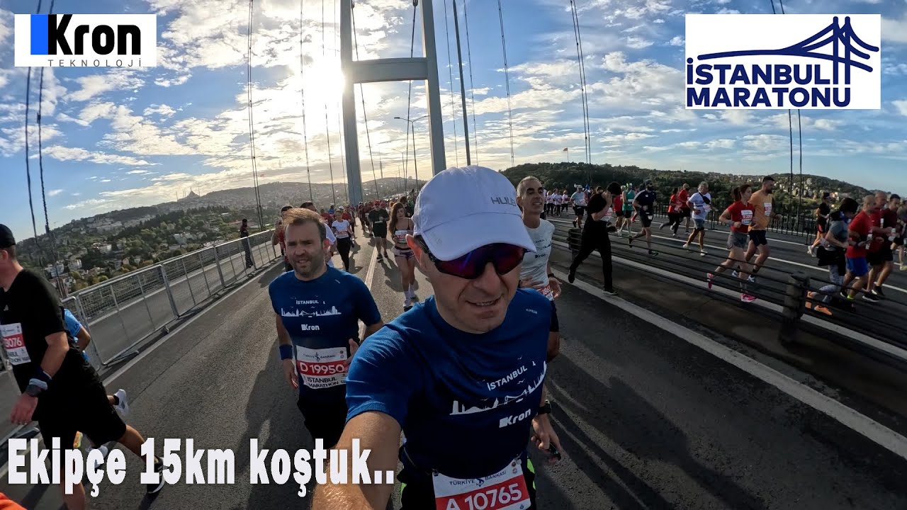 45. İstanbul Maratonu'nda ekipçe 15km koştuk.