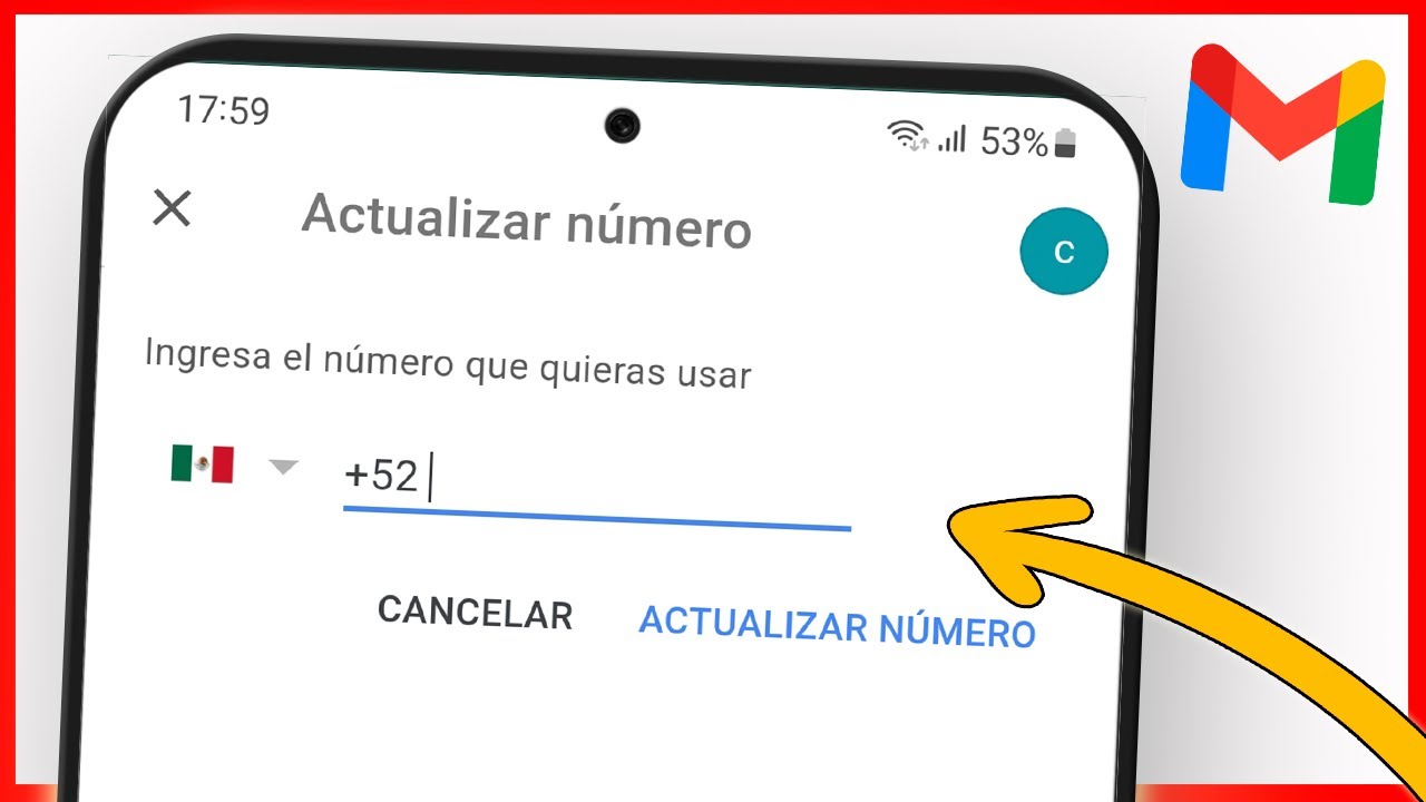 Cómo AGREGAR O CAMBIAR EL NUMERO DE TELEFONO DE GMAIL