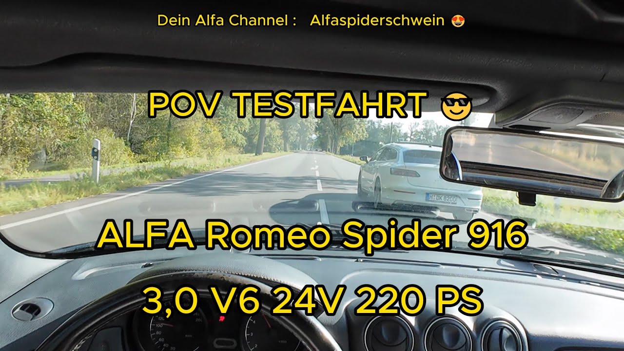 ALFA ROMEO SPIDER 3,0 V6 24V 😍 ERSTE TESTFAHRT 😍 POV mit DJI Osmo Action 4 Camera 😃LOHNT SICH ? YESS