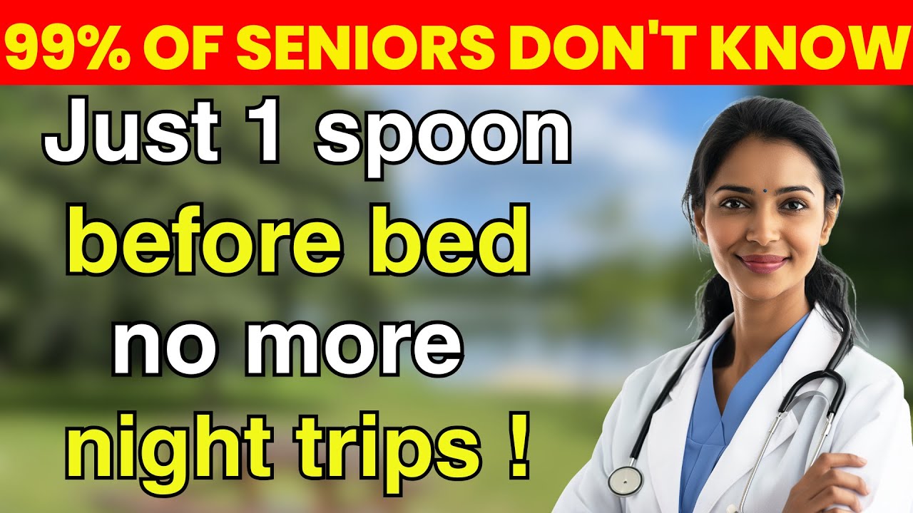 Over 65? 1 Spoon Before Bed Stops Nighttime Urination Immediately! | Senior Nutrition