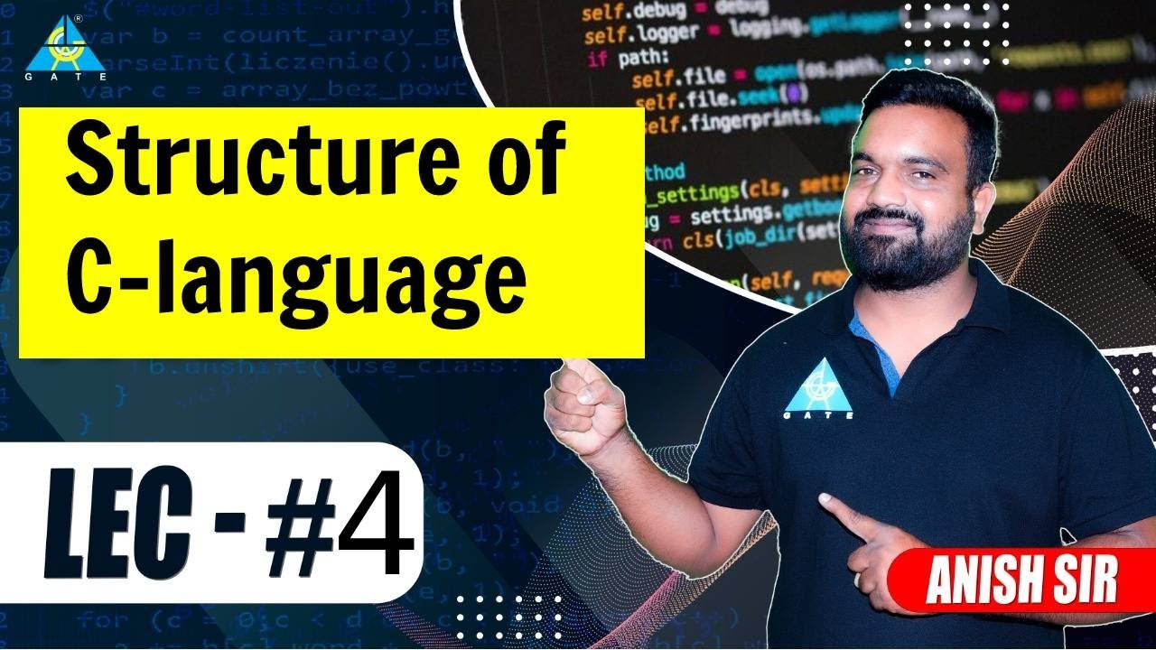 Lect.#04  Structure of C language | C Programming || by Anish Sir