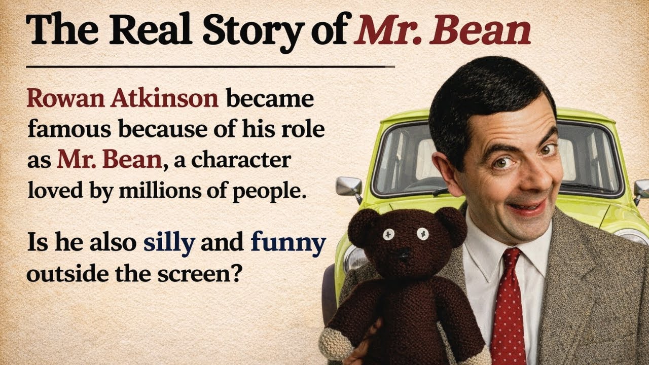 Learn English Through Story: Rowan Atkinson – Genius Behind Mr. Bean (Level 2)