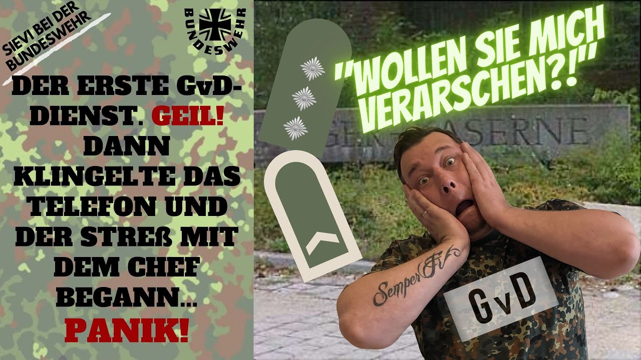 Der erste GvD Dienst. GEIL! Dann klingelte das Telefon und es gab Streß mit dem Chef ... PANIK!