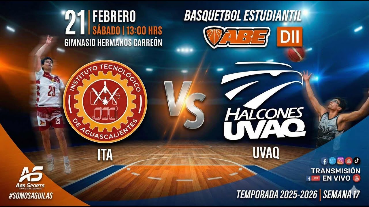 EN VIVO 🏀: ITA vs Halcones UVAQ | Liga ABE División II | Ags Sports