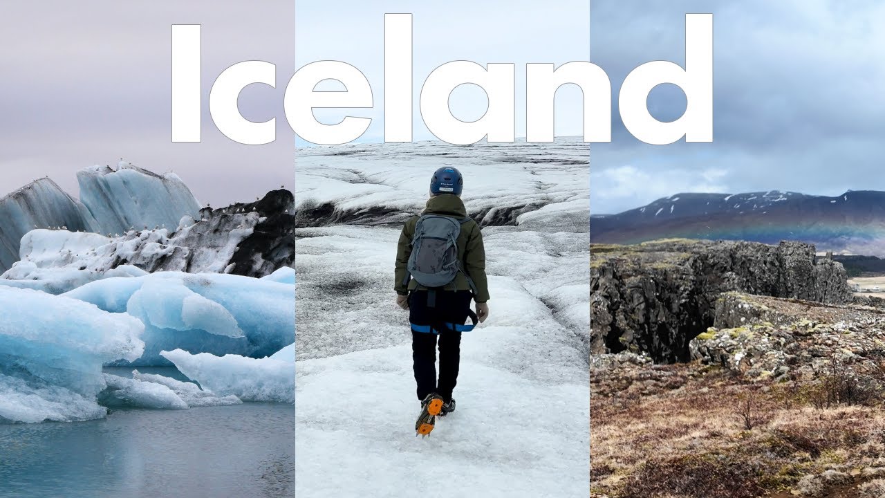 [vlog] アイスランド🇮🇸大自然を感じる旅｜氷河ハイキング,美しい温泉,裏側に入れる巨大な滝