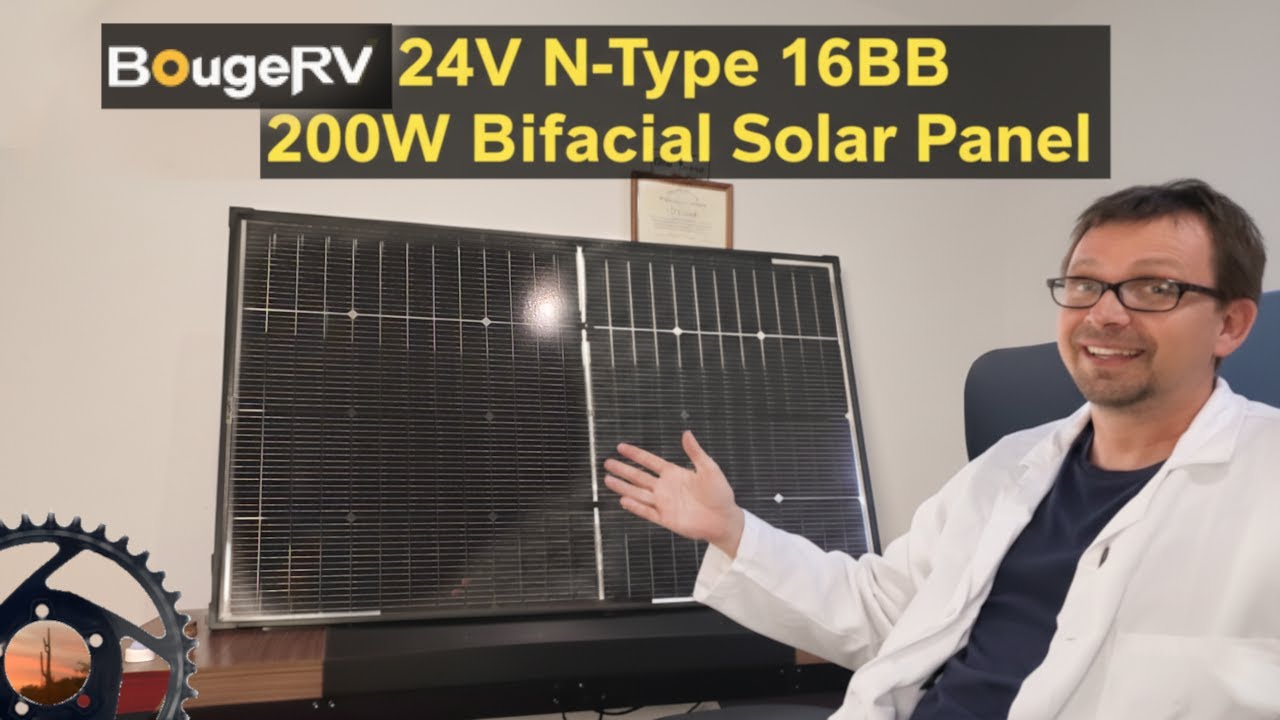 Двусторонняя солнечная панель BougeRV 24V N Type 16BB 200W