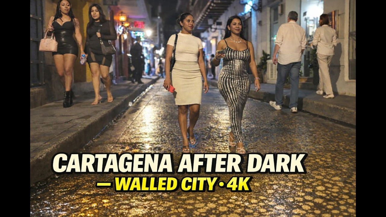 Cartagena Nightlife Walk 🇨🇴 | Walled City Vibes, Beautiful People & Real Sound (4K)