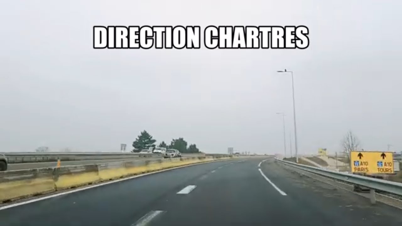 Direction Chartres 4K- Driving- French region