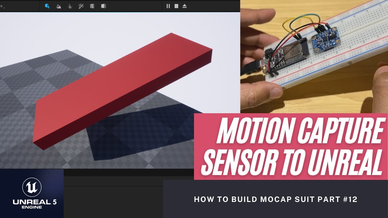 Motion Capture / Mocap Sensor to Unreal (UE4 / UE5) using BNO055 and ESP32 Feather with perfection