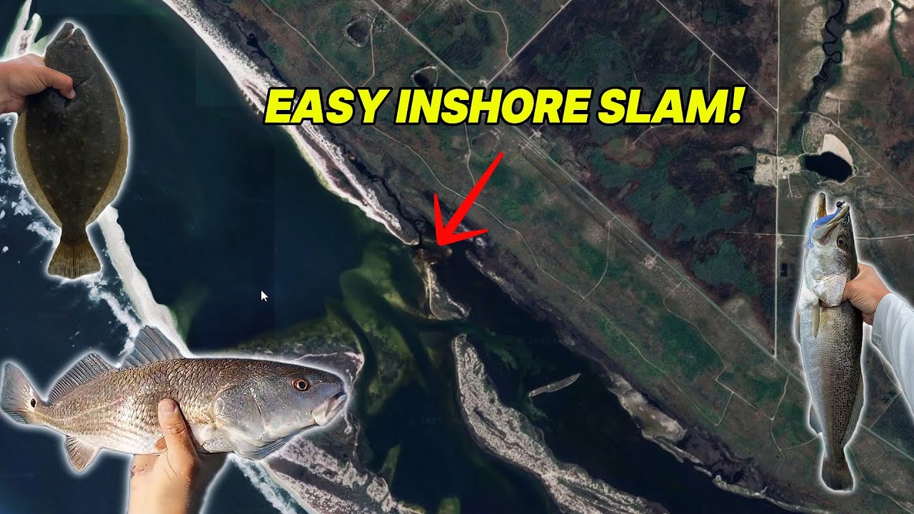 Fish THESE Areas To Catch EASY Inshore SLAMS! - [Google Earth Breakdown]