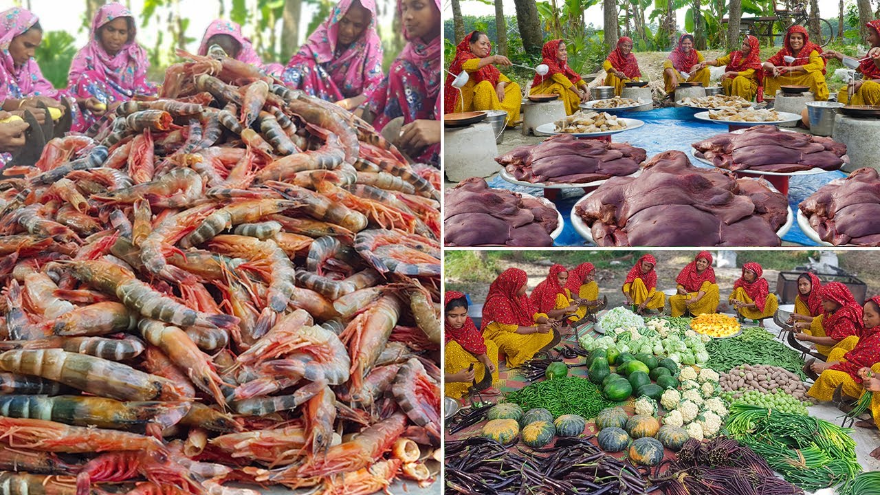 Beef Liver Kosha, Tiger Shrimp Potato Dish, & 100 KG Winter Veg King Curry – Village Feast