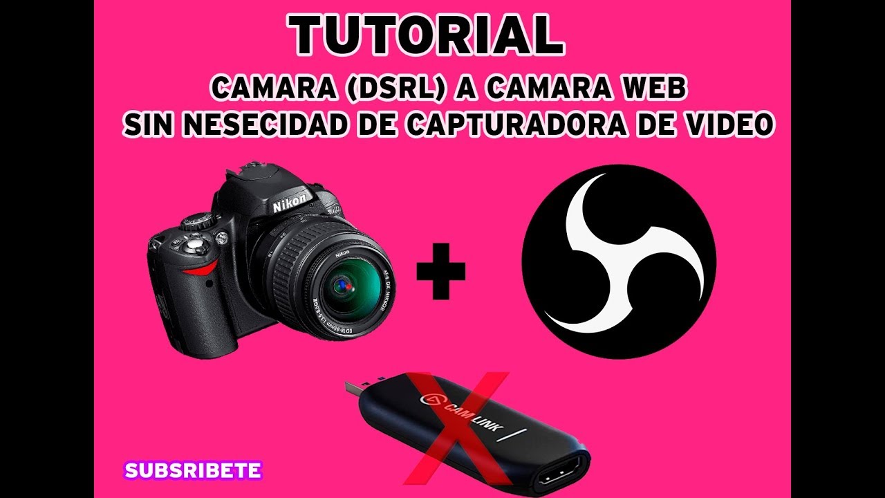 CAMARA PROFESIONAL NIKON O CANON DSRL A OBS, sin capturadora de video