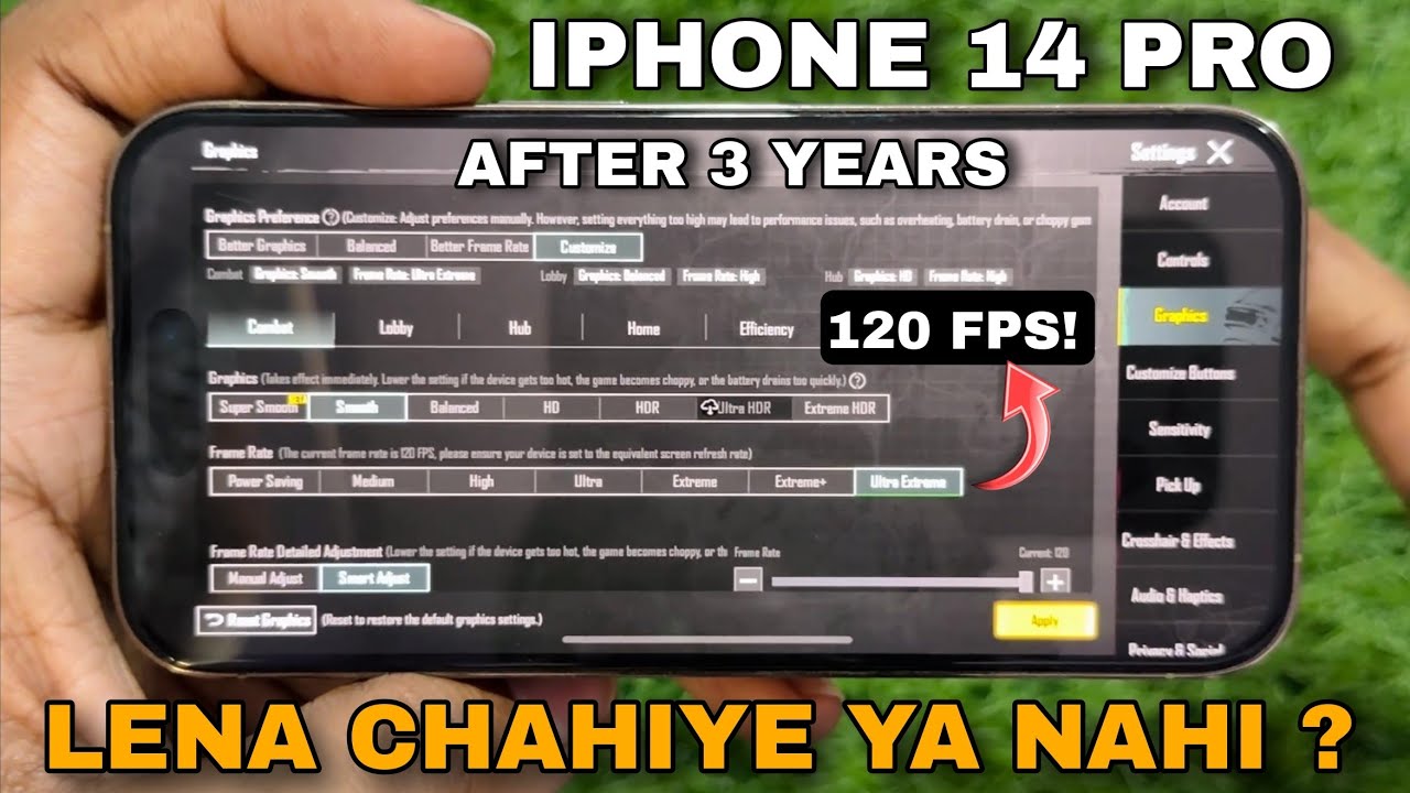 IPHONE 14 PRO PUBG TEST GAME AFTER 3 YEARS | IPHON 14 PRO PUBG TEST 120FPS LENA CHAHIYE AB YA NAHI😰