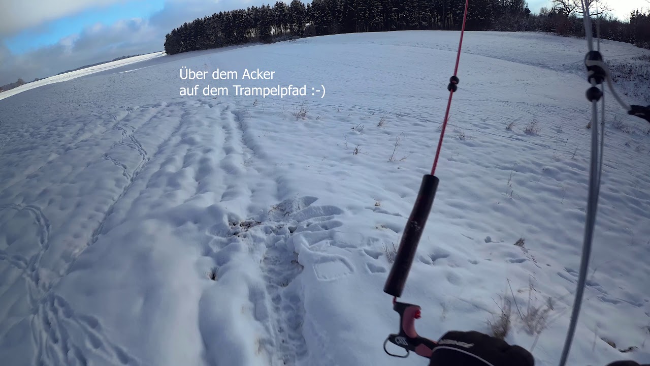 snowkiten auf der schwäbischen Alb @ Tigerfeld 10 01 2021