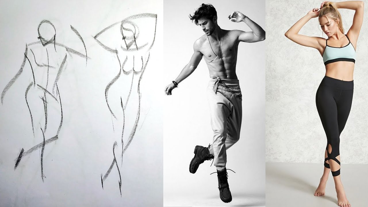 Gesture drawing examples  | 30 seconds timer