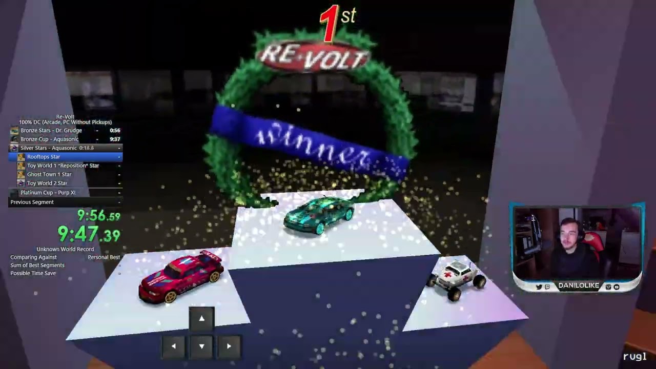 [Re-Volt/RVGL] Speedrun - 100% DC (Arcade,⚡Off) - 01:43:00:420